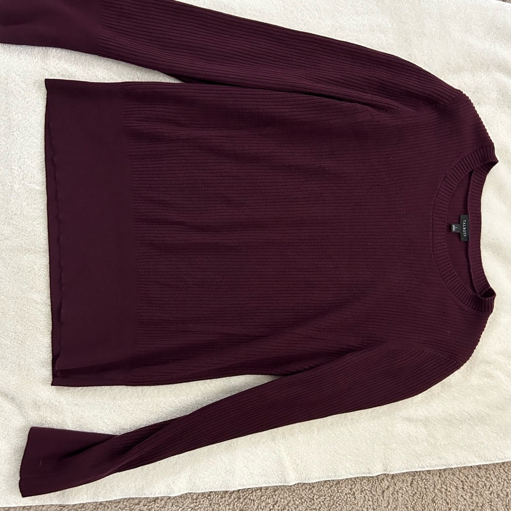Talbots Deep Burgundy light sweater